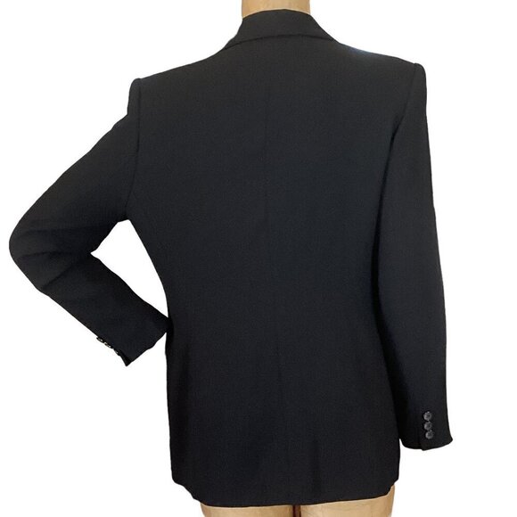 Nygard Collection Classic 1-Button Longline Blazer Jacket Black Sz 8P 299B - Picture 5 of 8